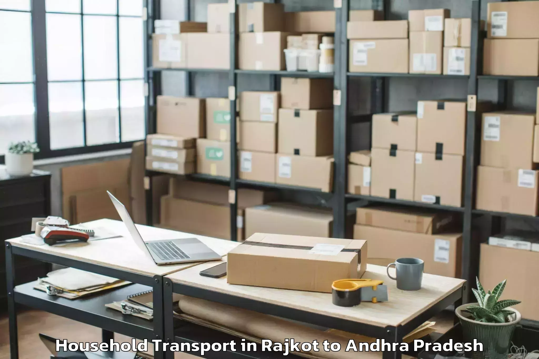 Professional Rajkot to Makavarapalem Household Transport